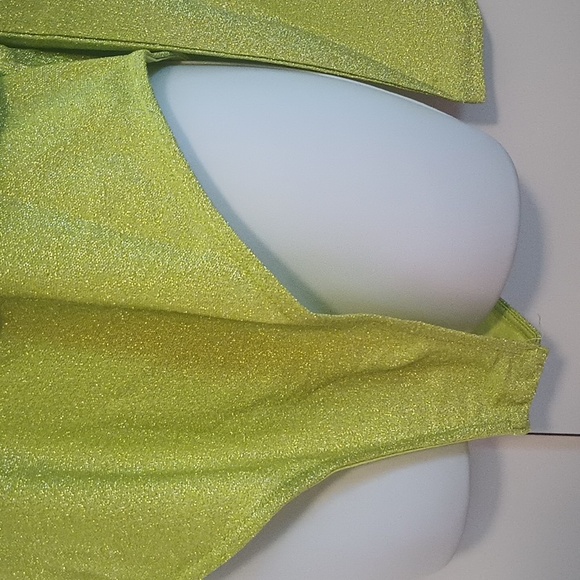 NWT SHEIN Lime Green Long Sleeve Women's Top - Picture 6 of 12
